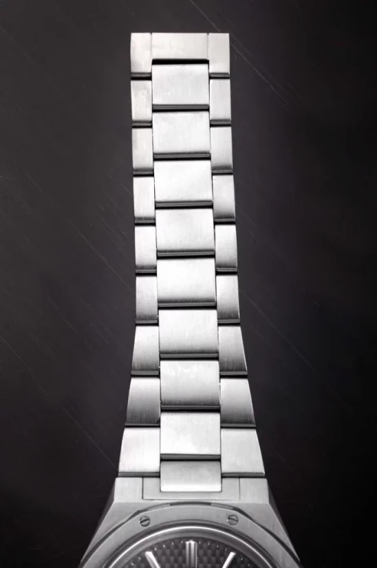 Men's silver Nivada Grenchen watch with steel strap F77 TITANIUM ANTHRACITE 68006A77 37MM Automatic