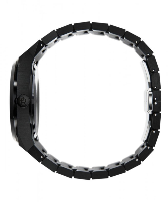 Men's black Paul Rich watch with steel strap Signature Frosted Barons Black 45MM