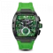 Czarny męski zegarek Ralph Christian z gumką The Intrepid Sport - Lime Green 42,5MM