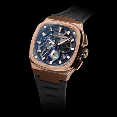 Men's gold Ralph Christian watch with a rubber band The Legacy Chrono - Graphite Eclipse 42,5MM