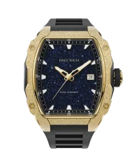 Montre homme Paul Rich Watch couleur or avec caoutchouc Frosted Astro Mason - Gold 42,5MM