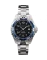 Strieborné pánske hodinky Momentum Watches s ocelovým pásikom Splash Black / Blue 38MM