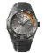 Czarny zegarek męski Paul Rich z gumowym paskiem Aquacarbon Pro Forged Grey - Sunray 43MM