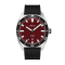 Strieborné pánske hodinky Circula Watches s gumovým pásikom AquaSport II - Red 40MM Automatic