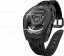 Černé pánské hodinky Tsar Bomba Watch s gumovým páskem TB8213 - All Black Automatic 44MM