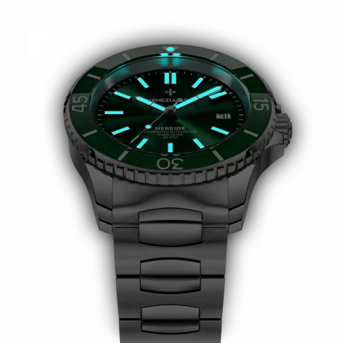 Ανδρικό ρολόι Venezianico με ατσάλινο λουράκι Nereide 3321501C Green 42MM Automatic