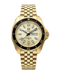 Montre Momentum Watches pour homme dorée avec bracelet en acierChampagne Sea Quartz 30 - 42MM