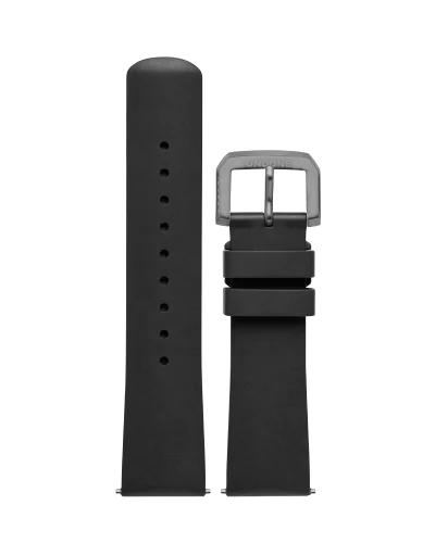 Strieborné pánske hodinky Undone Watches s gumovým pásikom Aquadeep - Signal Black 43MM Automatic