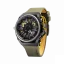 Relógio masculino de prata Mazzucato com bracelete de borracha Rim Sport Black / Green - 48MM Automatic