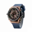 Czarny męski zegarek Mazzucato z gumowym paskiem Rim Sport Black / Gold - 48MM Automatic