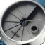 Men's silver 22Designstudio Watches watch with leather strap 4D Concrete Harbour Edition 44MM