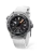 Zilverkleurig herenhorloge van Undone Watches met een rubberen band Aquadeep - Signal White 43MM Automatic
