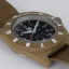 Relógio Marathon Watches marrom para homens com cinto de nylon Official USMC Desert Tan Pilot's Navigator with Date 41MM
