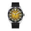 Męski srebrny zegarek Circula Watches z gumowym paskiem AquaSport II - Gelb 40MM Automatic