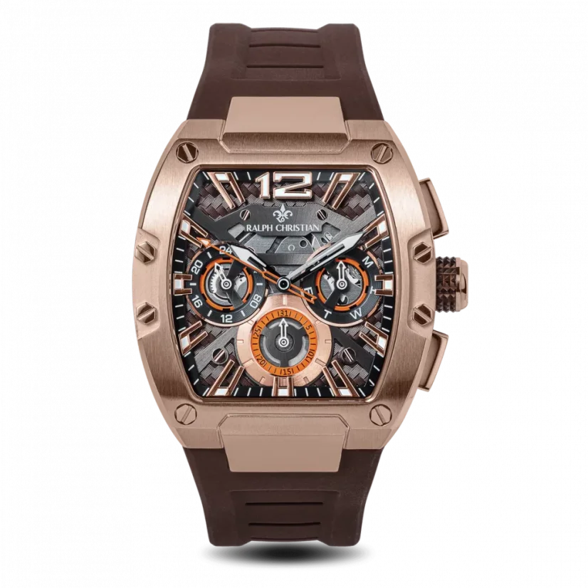 Men's gold Ralph Christian watch with a rubber band The Intrepid