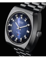 Relógio Mondia de prata para homem com pulseira de aço History - Silver / Blue 38 MM Automatic