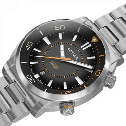 Relógio Circula Watches prata para homens com pulseira de aço SuperSport - Black 40MM Automatic