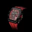 Men's black Tsar Bomba Watch with a rubber band TB8204Q - Black / Red 43,5MM