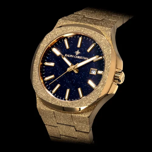 Reloj dorado Ralph Christian el hombre del cinturon de acero The Frosted Stellar - Gold 42,5MM