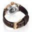 Zlaté pánske hodinky Aquatico Watches s koženým pásikom Big Pilot Blue Automatic 43MM