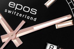 Złoty męski zegarek Epos ze skórzanym paskiem Passion 3501.132.24.15.25 41MM Automatic