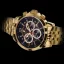 Złoty męski zegarek Ludwika XVI ze stalowym paskiem Athos le Grand - Gold 48MM