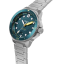 Strieborné pánske hodinky Circula Watches s ocelovým pásikom DiveSport Titan - Petrol / Petrol Aluminium 42MM Automatic