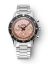 Zilveren herenhorloge van Nivada Grenchen met stalen riem Chronoking Mecaquartz Salamon Bracelet Flat link 87043Q20 38MM