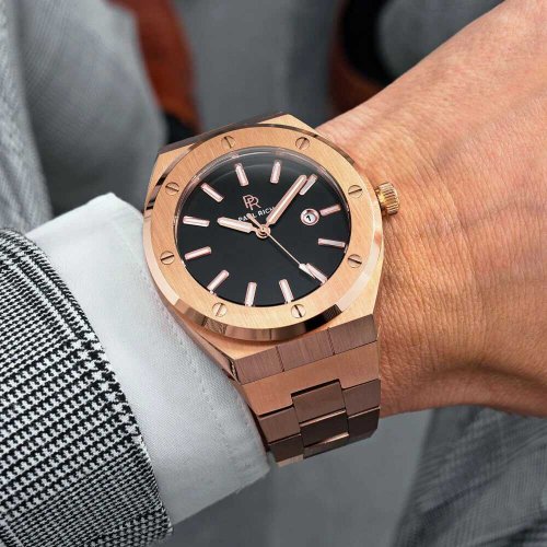 Men's Paul Rich gold watch with steel strap Ambassador's Rose - Steel 45MM