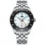 Miesten hopeinen Phoibos Watches -kello teräshihnalla GMT Wave Master 200M - PY049E Silver Automatic 40MM