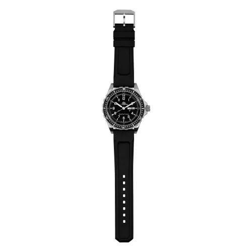 Men's silver Marathon Watches watch with rubber strap Official IDF YAMAM™ Jumbo Automatic 46MM