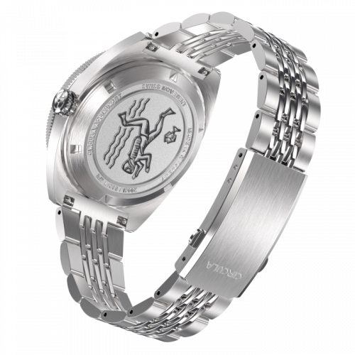 Montre Circula Watches pour homme en argent avec bracelet en acier AquaSport II - Red 40MM Automatic
