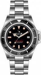Men's silver Ocean X watch with steel strap SHARKMASTER-V 1000 VSMS521 - Silver Automatic 42MM