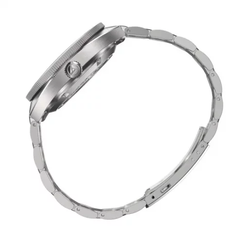 Montre Circula Watches pour homme de couleur argent avec bracelet en acier AquaSport GMT - Black 40MM Automatic