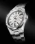 Men's silver Nivada Grenchen watch with steel strap 77 SST WHITE MK2 69014A77 With Date 38MM Automatic