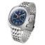 Strieborné pánske hodinky Straton Watches s ocelovým pásikom Comp Driver Blue 42MM