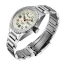 Męski srebrny zegarek Audaz Watches ze stalowym paskiem Tri Hawk ADZ-4010-04 - Automatic 43MM