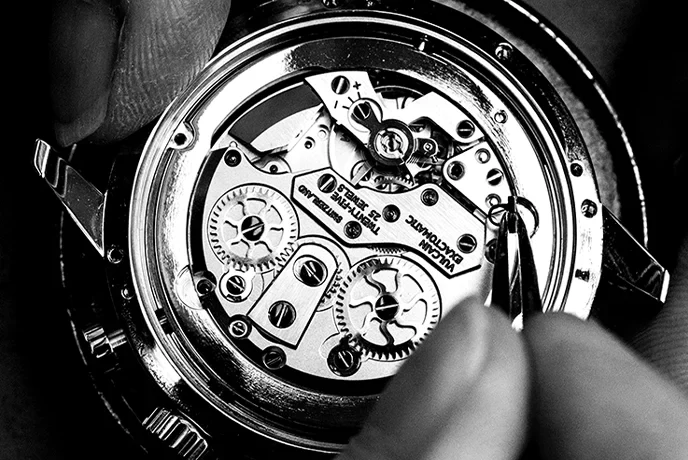 Men's silver Vulcain watch with leather strap Nautical Heritage Black White Luminova Steel Triple Caseback - Brown Plain 42MM Automatic
