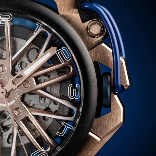 Zwart herenhorloge van Mazzucato met een rubberen band RIM Gt Black / Blue - 42MM Automatic