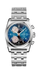 Relógio Cimier pulseira de prata com pulseira de aço para homem 711 HERITAGE CHRONOGRAPH Steel Blue 39,5MM Automatic
