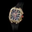 Men's gold Ralph Christian watch with a rubber band The Polaris Chrono Ice - Regal Noir 42,5MM