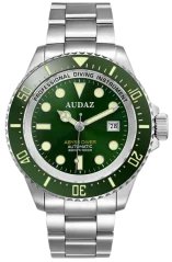 Stříbrné pánské hodinky Audaz Watches s ocelovým páskem Abyss Diver ADZ-3010-03 - Automatic 44MM