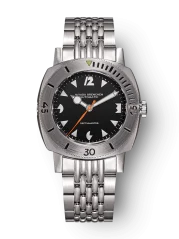 Men's silver Nivada Grenchen watch with steel strap Pacman Depthmaster 14102A04 39MM Automatic