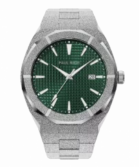 Men's silver Paul Rich watch with steel strap Frosted Star Dust Jade Waffle - Silver 45MM