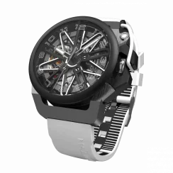Reloj Mazzucato negro para hombre con goma RIM Gt Black / White - 42MM Automatic