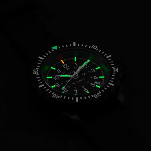 Reloj Marathon Watches negro para hombre con correa de acero Anthracite Large Diver's (GSAR) 41MM Automatic