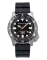Zilverkleurig herenhorloge van Momentum Watches met een rubberen band Torpedo Pro Eclipse Solar Rubber 44MM