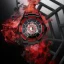 Reloj Nsquare negro para hombre con correa de caucho FIVE ELEMENTS Black / Red 46MM Automatic
