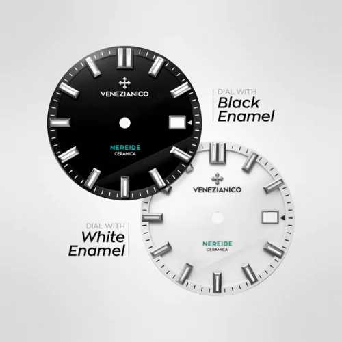 Relógio masculino de prata Venezianico com bracelete de aço Nereide Ceramica 4521531C 42MM Automatic