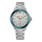 Strieborné pánske hodinky Circula Watches s ocelovým pásikom DiveSport Titan - Grey / Petrol Aluminium 42MM Automatic